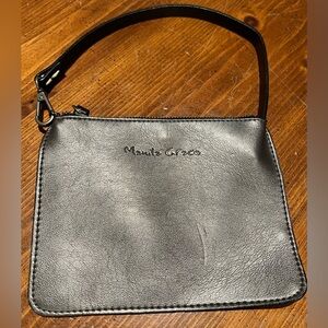 MANILA GRACE Metallic Gray Silver Wristlet Bag Handbag Purse EUC! Y2K